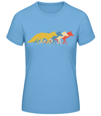   Fox Colorful - Women's Basic T-Shirt - Light blue - Front