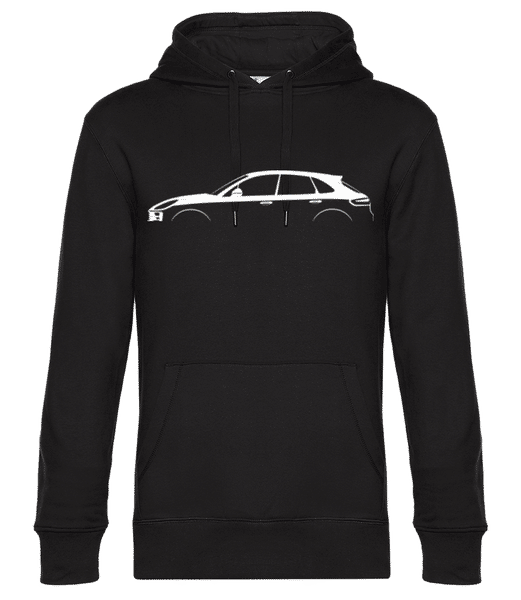 Preview: 'Porsche Macan S 95B' Silhouette - Unisex Premium Hoodie - Black - Front