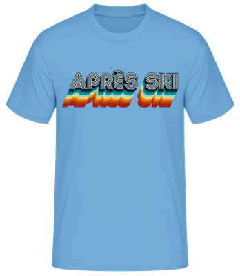 Après Ski - Camiseta básica para hombre - Azul claro - delante