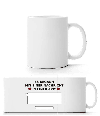 Valentinstag App - Panoramatasse - Weiß - Vorne