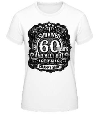 I Survived 60 Years - Women's Basic T-Shirt - White - Front