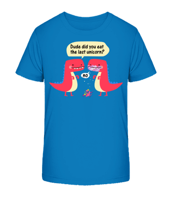 Last Unicorn And Dinosaurs - Camiseta orgánica para niños Stanley Stella 2.0 - Azul real - delante
