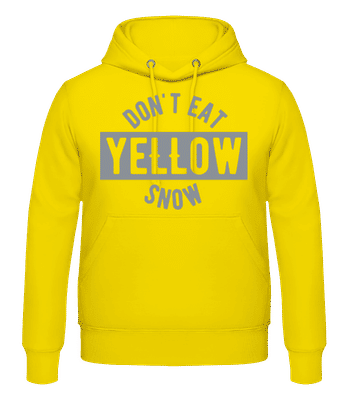 Don't Eat Yellow Snow - Sweat à capuche Homme - Jaune - Devant