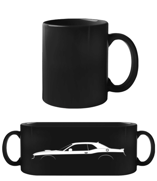 'Dodge Challenger 392 SPS' Silhouette - Tasse Noire - Noir - Devant