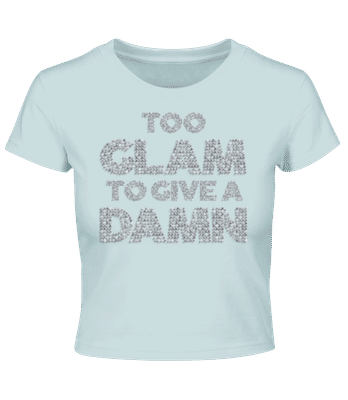 Too Glam To Give A Damn - Crop top - Svetlo modrá - Predné