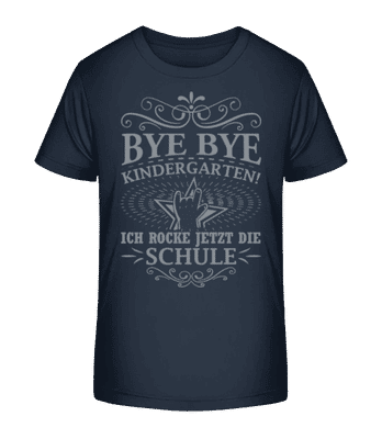 Ich Rocke Die Schule - Kinder Bio T-Shirt Stanley Stella 2.0 - Marine - Vorne