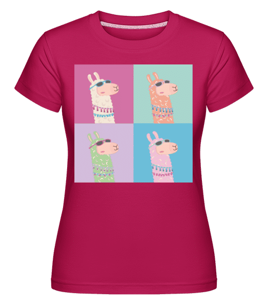 Preview: Pop Art Lama -  Shirtinator Women's T-Shirt - Magenta - Front