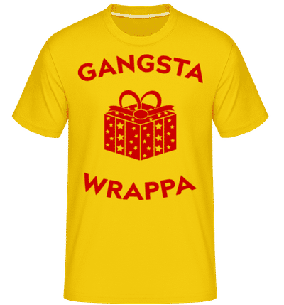 Gangsta Wrappa -  T-Shirt Shirtinator homme - Jaune doré - Devant