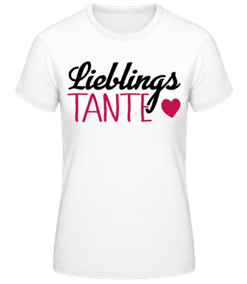 Lieblings Tante - Frauen Basic T-Shirt - Weiß - Vorne