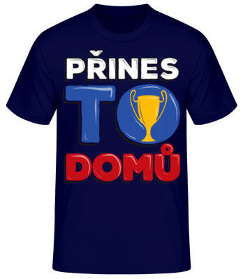 Fußball Tschechien - Männer Basic T-Shirt - Marine - Vorne