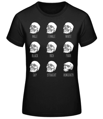 Hungover Skull - Frauen T-Shirt B&C - Schwarz - Vorne