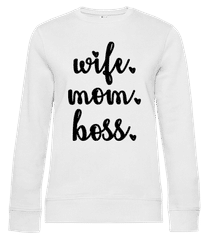 Motif Wife Mom Boss · Sudadera estándar para mujer