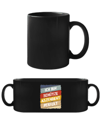 Schütze Aszendent Perfekt Retro Stil · Schwarze Tasse