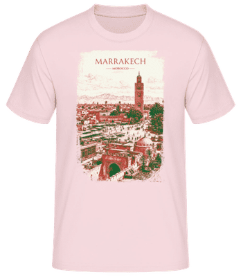 Marrakech Morocco - T-shirt homme B&C - Rose - Devant
