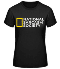 National Sarcasm Society - Women's Basic T-Shirt - Black - Front
