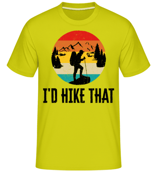 Preview: I'd Hike That -  Shirtinator Men's T-Shirt - Lime - Front