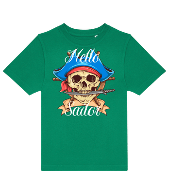 Hello Sailor - Camiseta niño B&C - Verde irlandés - delante