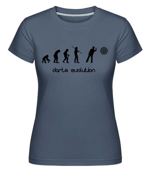 Preview: Darts Evolution -  Shirtinator Women's T-Shirt - Denim - Front