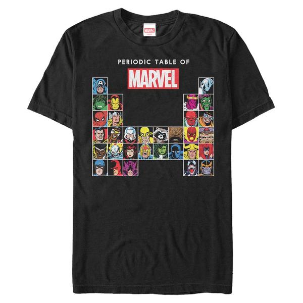 Marvel - Skupina Periodic - Homme T-shirt - Noir - Devant