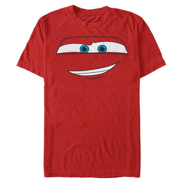 Aperçu: Pixar - Cars - Lightning McQueen McQueen Big Face - Homme T-shirt - Rouge - Devant