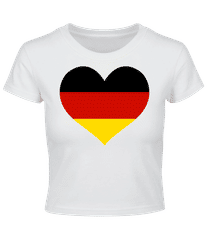 Deutschland Fahne Herz · Crop T-Shirt