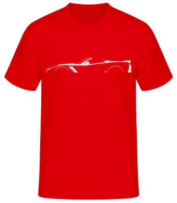 'Chevrolet Corvette C7 Z06' Silhouette - T-shirt standard Homme - Rouge - Devant