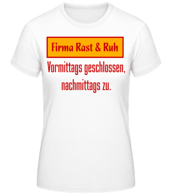 Firma Rast & Ruh - Frauen T-Shirt B&C - Weiß - Vorne