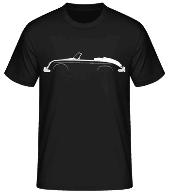 'Porsche 356A Convertible' Silhouette - Men's Basic T-Shirt - Black - Front