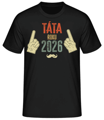 Táta Roku 2026 - Pánské basic tričko - Černá - Napřed