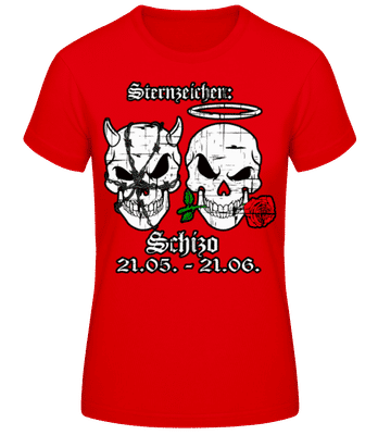 Metal Sternzeichen Schizo - Frauen T-Shirt B&C - Rot - Vorne