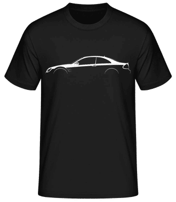 'Mercedes-Benz CLK 63 AMG' Silhouette - Men's Basic T-Shirt - Black - Front