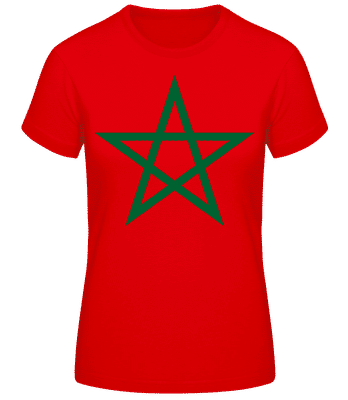 Morocco Pentagram - Women's B&C T-Shirt - Red - Front