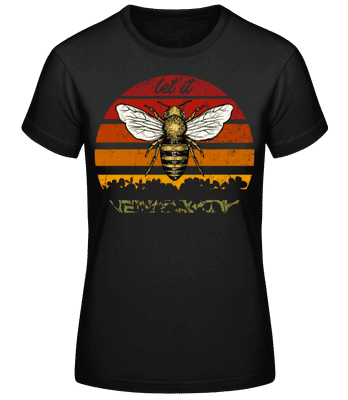 Let It Bee - Camiseta básica de mujer - Negro - delante