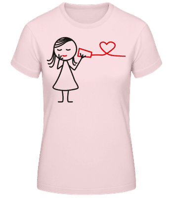 Ligne téléphonique femme - T-shirt standard Femme - Rose - Devant