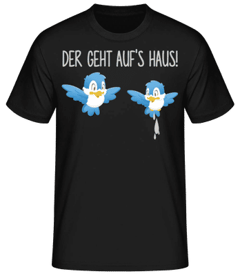 Vögel Machen Auf's Haus - Männer Basic T-Shirt - Schwarz - Vorne
