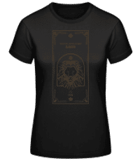 Art Déco Signe Astrologique Lion - T-shirt standard Femme - Noir - Devant