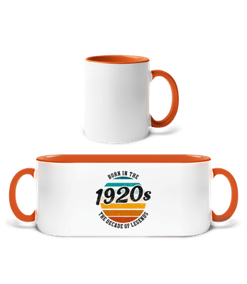 1920 The Decade Of Legends - Two-toned Mug - White / Orange - Front