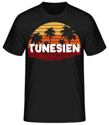 Tunesien - Männer Basic T-Shirt - Schwarz - Vorne