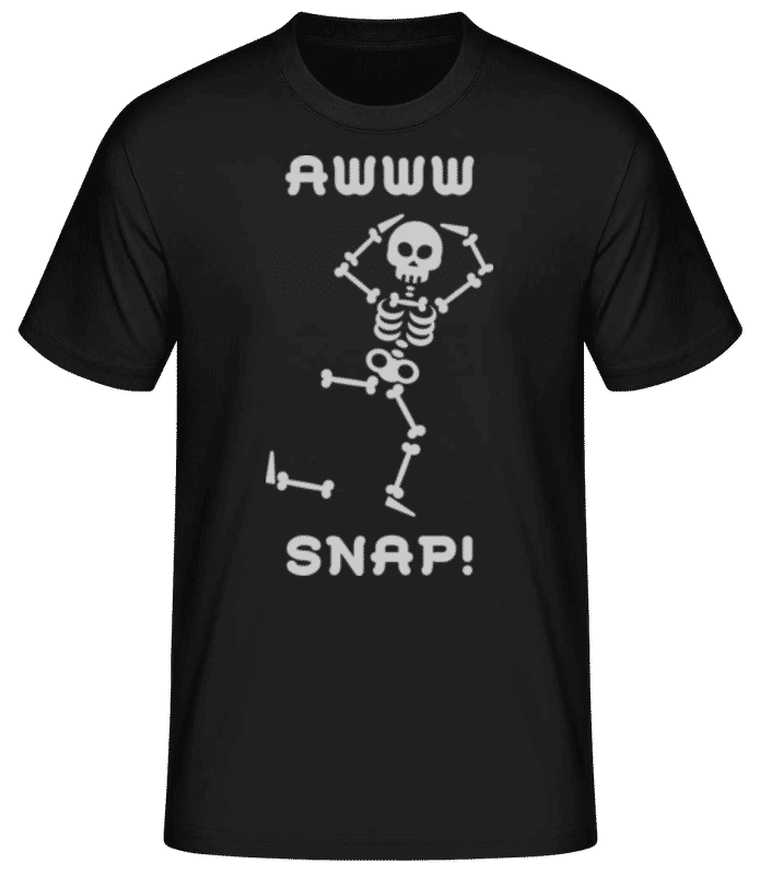 Vista previa: Awww Snap - Camiseta básica para hombre - Negro - delante