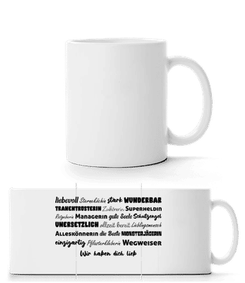 Wir Haben Dich Lieb - Panoramatasse - Weiß - Vorne