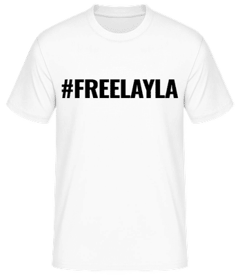 Free Layla - Männer Basic T-Shirt - Weiß - Vorne