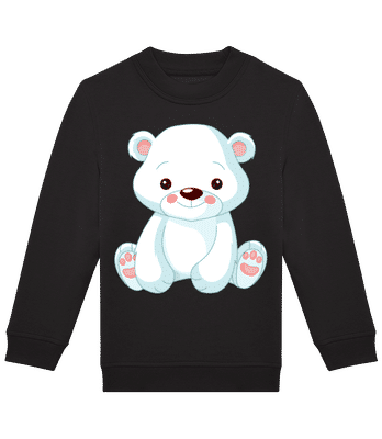 Sweet Polar Bear - Kids' standard sweatshirt - Black - Front