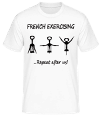 French Exercising - Men's Basic T-Shirt - White - Front