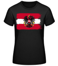 Country Flag Austria - Women's Basic T-Shirt - Black - Front