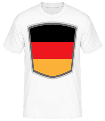 Deutschland Fahne Wimpel - Männer Basic T-Shirt - Weiß - Vorne