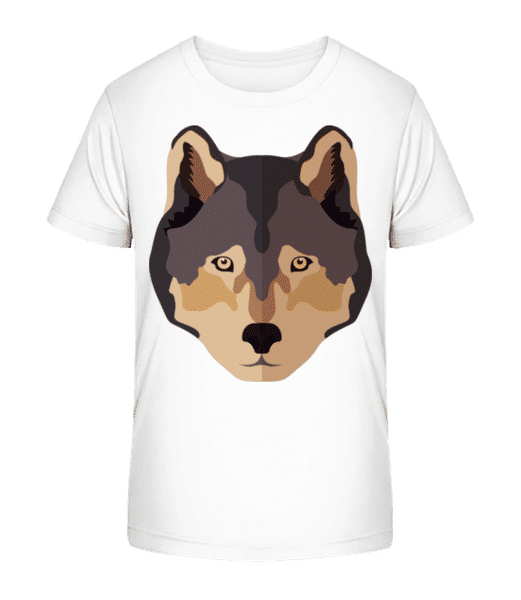 Aperçu: Loup Comic Ombre - T-shirt bio Enfant Stanley Stella 2.0 - Blanc - Devant