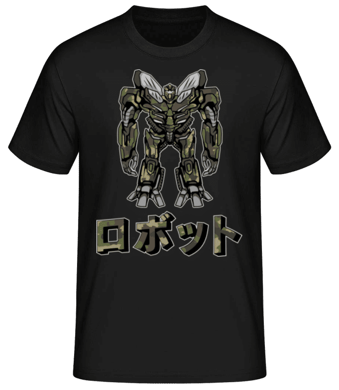 Náhled: Robotto - Pánské basic tričko - Černá - Napřed