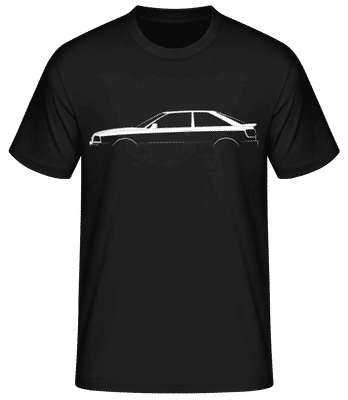 'Audi S2 Coupe' Silhouette - Männer Basic T-Shirt - Schwarz - Vorne