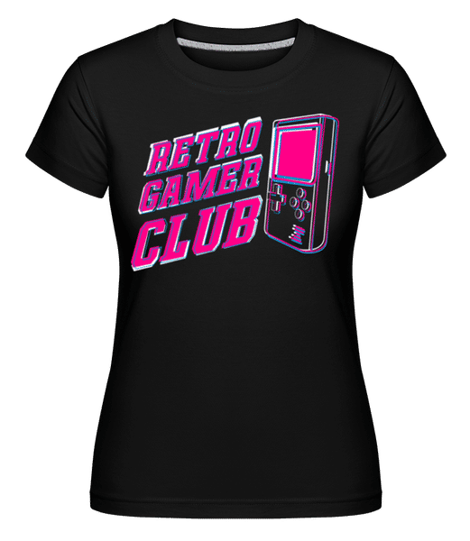 Aperçu: Retro Gamer Club -  T-shirt Shirtinator femme - Noir - Devant