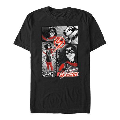 Marvel - Ms. Marvel - Ms. Marvel Ms Panel - Pánske Tričko - Čierna - Predné